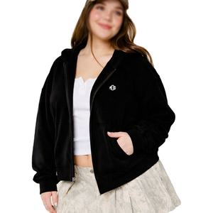 Sudadera con Capucha Extra Grande, Estilo Casual, de Algodón Premium, Ajuste Holgado, con Logotipo Personalizado, Acabado Limpio, para Mujer - Product Image 1