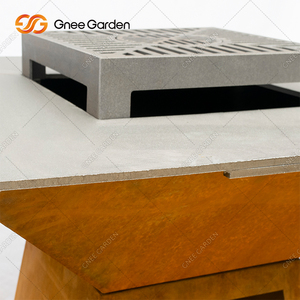 Barbacoa profesional moderna para exteriores, tamaño personalizado, fogata redonda, parrilla de leña de acero Corten con póker, 2025 - Product Image 5