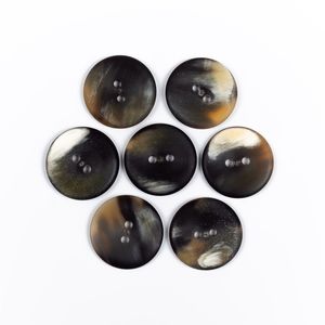 Luxury Marbled Horn <b>Buttons</b> Mixed Brown Tones Polished Sustainable Fasteners for Premium Men's and Women's Wear - Product Image 1