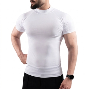 Camiseta de Compresión de Manga Larga Blanca para Hombre, Secado Rápido, 120g, Anti-UV, Poliéster, Deportiva - Product Image 1
