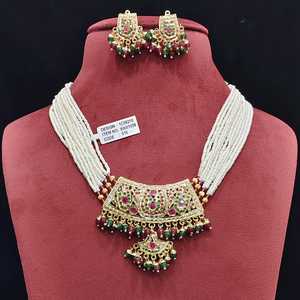 Parure de bijoux vintage géométrique en cuivre plaqué cuivre antique avec pampilles en cristal et perles d'imitation pour femme, idéale pour mariage - Product Image 5