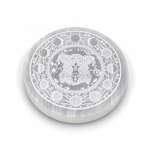 Tree of Life OM Selenite <b>Plate</b> <b>Crystal</b> Feng Shui <b>Crystal</b> <b>Charging</b> <b>Plate</b> Natural Stone <b>Charging</b> <b>Plate</b> Reiki Meditation Wholesale - Product Image 2
