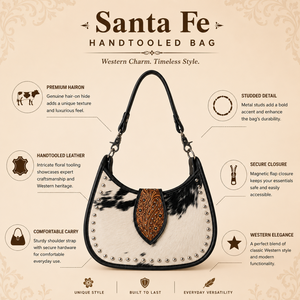 Western Genuine Leather Cowhide Shoulder <b>Handbag</b> for Women | Handmade Boho Vintage Purse Single Strap Eco-Friendly Durable - Product Image 5
