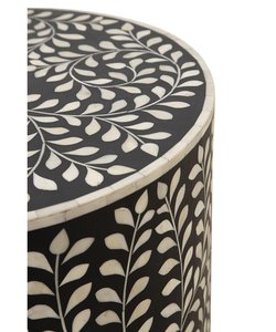 Floral Bone Inlay MDF Side Table and Wardrobe Handmade Smooth Finish Bedside table Bedroom End Table Artisan Furniture - Product Image 3