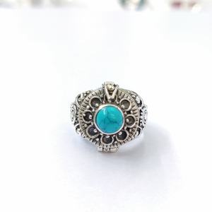 Bague de mariage en pierre précieuse Poisson, argent sterling 925, turquoise, sertie en bézel, légère, unisexe, vente en gros directe, fêtes - Product Image 2