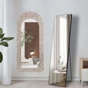 Round Wooden Beaded Wall <b>Mirror</b> Rustic Decorative <b>Hanging</b> <b>Mirror</b> Home Decor Handcrafted for Living Room Bedroom Entryway - Product Image 4