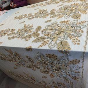 Proveedor indio de tela con cuentas de diseño lujoso hecha a mano con circonita para la confección de prendas, de un exportador indio para compradores mayoristas. - Product Image 2