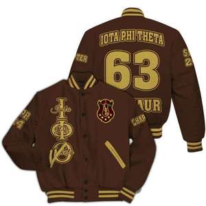 Veste en satin de sport de haute qualité pour hommes, tissu satiné, boutons sur le devant, lettrage brodé, veste varsity en satin pour hommes - Product Image 3