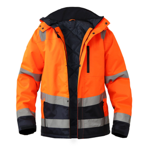 Chaquetas de Trabajo de Alta Visibilidad para Hombre, con Logotipo Personalizado OEM, Impermeables, Reflectantes, de Seguridad, con Forro Polar Suave - Product Image 1