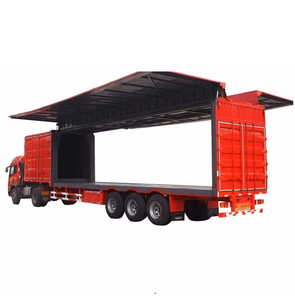 Semi-remorque fourgon à 3 essieux renforcée avec portes verrouillables pour une livraison sécurisée des marchandises, disponible à la vente - Product Image 1