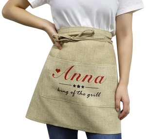 Kitchen Apron the Butcher Cotton Waist Aprons Reusable for Chef Barber Household Coffee Shop Bar & Restaurant Use Quality Good - Product Image 1