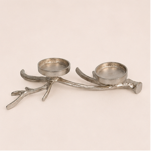 Handcrafted Silver Aluminum Tree <b>Branch</b> Tea <b>Light</b> Candle Holder Modern Metal Decorative Candlestick Stand For Luxury Home Decor - Product Image 3