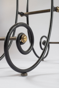 Luxury Iron <b>Console</b> <b>Table</b> with Wooden Top Decorative Entryway <b>Table</b> for Living Room and Hallway - Product Image 4