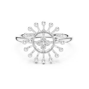 Anillo de Oro Amarillo de 14K con Diamante Cultivado en Laboratorio, Corte Redondo, para Mujer |   Regalo de Aniversario |   Diamante Cultivado Nuevo - Product Image 3