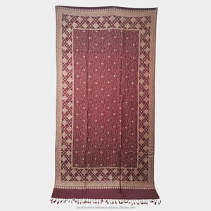 Dark Green Floral Pattern Shawl with Intricate Border Design and Traditional Fringe for Women Wear - Product Image 3