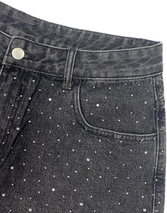 Shorts en jean décontractés pour femme, taille haute, bords bruts, en coton doux, pour l'été, style mode - Product Image 6