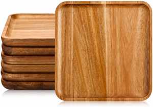 Elegante Bandeja de Servir de Madera Multifuncional Moderna, Hecha a Mano con Madera Natural, Organizador para Mesa de Comedor, Desayuno, Café, Té, Apta para Lavavajillas - Product Image 3