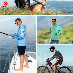 Sudadera con Capucha de Manga Larga para Hombre, Camuflaje Gris, UPF 50, Protección Anti-UV, para Pesca, con Logotipo Frontal - Product Image 5