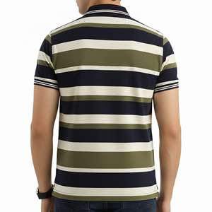 Polo homme haute performance à manches courtes, logo personnalisé imprimé, tissu tissé de haute qualité, polo avec logo personnalisé imprimé - Product Image 4