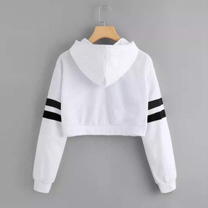 <b>GYM</b> ACTIVE Eco-Friendly Casual Style High Quality Canvas Material Women's Crop Top Hoodie <b>Sweatshirt</b> Drawstring Washed-Quick Dry - Product Image 2