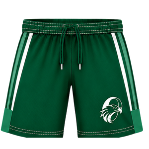 Pantalones Cortos de Rugby Personalizados en Verde Oscuro y Blanco, Uniforme de Equipo Transpirable y Ligero, Ropa Deportiva de Entrenamiento Personalizada para Rendimiento Atlético - Product Image 1