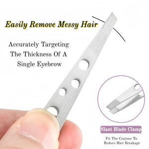 Stainless Steel High Quality Customizable Eyelash Tweezers Precision Smooth Tip Professional Makeup <b>Tool</b> - Product Image 6