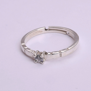 Sterling <b>Silver</b> <b>Adjustable</b> Solitaire Cubic Zirconia <b>Ring</b> for Women Luxury Handmade Wholesale <b>Adjustable</b> Open <b>Ring</b> Fashion Bulk - Product Image 1