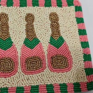 กระเป๋าใส่เหรียญลูกปัดสีเขียวทำมือพร้อมดีไซน์รูปหัวใจและ GOLF |   กระเป๋าซิปขนาดเล็กสำหรับผู้หญิง เด็กผู้หญิง ของขวัญ และการเดินทาง - Product Image 1