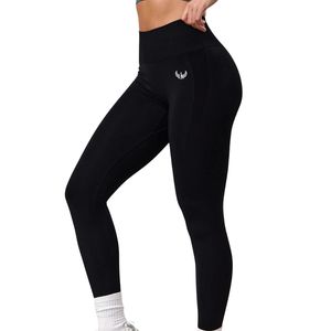 Legging noir léger pour femme, taille haute, extensible, doux au toucher, pour fitness, yoga, entraînement, tenue de sport, confort quotidien - Product Image 2