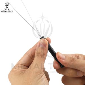 Removable Wire Loop Hair Extension Looper Tool Micro Beads <b>Threader</b> Pulling Hook Handle Set Feather Extension Hairdressing - Product Image 2