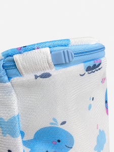 Bolsa de lavandería de malla fina, bolsa de lavandería de malla con cremallera, bolsa protectora de ropa delicada redonda y plegable, adecuada para prendas delicadas. - Product Image 2