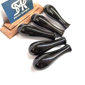 Manche d'outil en corne de buffle fait main, écologique, sur mesure, poli noir arrondi, pour la restauration d'outils manuels et l'utilisation en bricolage - Product Image 1