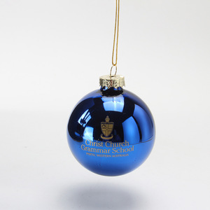 Logo personnalisé imprimable école université société verre boule <span class=keywords><strong>de</strong></span> Noël ornement idées cadeaux articles promotionnels - Product Image 3
