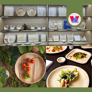 MUY VENDIDO: Cuencos para Hojas Caídas, Utensilios Rígidos Biodegradables, Baja Humedad, Beige Natural, Vajilla Ecológica para Platos de Buffet - Product Image 2