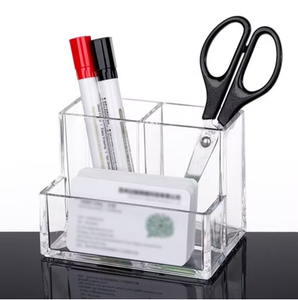 Portalápices de Acrílico Personalizado, Organizador de Escritorio con 3 Compartimentos para Material de Oficina y Manualidades - Product Image 2