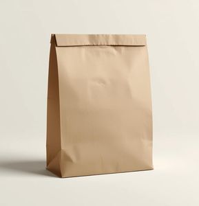 Bolsa de papel kraft ecológica de calidad alimentaria, biodegradable, con cierre hermético y resellable, para envasar café y té. - Product Image 1