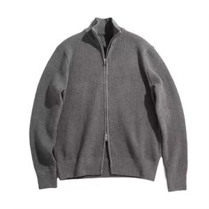 Manteau en tricot d'hiver de haute qualité avec logo personnalisé OEM, veste zippée en maille unie, col rabattu, vente en gros - Product Image 6