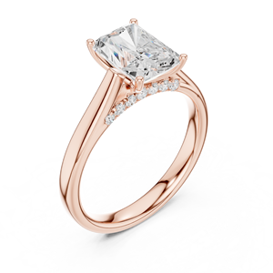 แหวนหมั้นเพชรทรงรัศมี 2 กะรัต ทอง 18k ระดับความสะอาด E VVS2 คุณภาพการเจียระไนเยี่ยม สีขาวใส รูปทรง RA แบบเดี่ยว เครื่องประดับแต่งงาน - Product Image 4