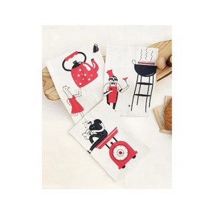 2026 <b>Waffle</b> Embroidered Pure 100% Cotton Bar Towel Coffee <b>Machine</b> Super Absorbent Tableware Cleaning Kitchen Premium Dish Towels - Product Image 5