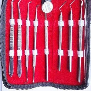 Kit de Higiene Dental de Acero Inoxidable OEM, Herramientas de Limpieza Dental, Removedor de Sarro y Placa, Set de Cuidado Bucal con Estuche de PU - Product Image 4