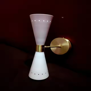 Aplique de Pared Moderno de Latón y Cristal, Lámpara de Pared LED de Estilo Mid-Century, Par de Luces Blancas Cálidas de 2700K para Sala de Estar, Hotel, Oficina en Casa - Product Image 4