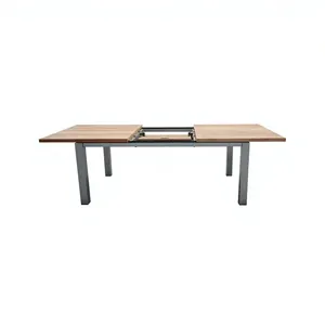 Mesa de Comedor Rectangular Moderna de Madera con Patas de Metal, Diseño Estable para Muebles de Hogar, 6 Plazas, Estilo Minimalista - Product Image 2