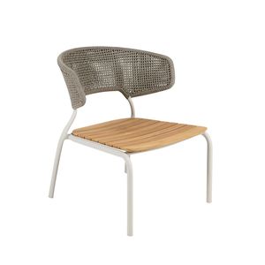 Silla de comedor moderna tapizada y tejida con estructura metálica, muebles de lujo para restaurantes, cafeterías y bares - Product Image 1