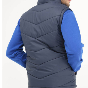 Gilet d'hiver sans manches pour homme OEM avec col montant, poches zippées, respirant, matelassé, option logo personnalisé, grandes tailles disponibles - Product Image 4