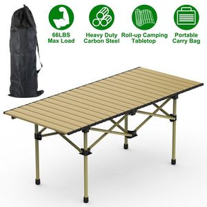 Tavolo da Campeggio Pieghevole Portatile in Acciaio al Carbonio Resistente con Borsa per il Trasporto, Tavolo da Picnic Leggero e Richiudibile per Uso Esterno - Product Image 2