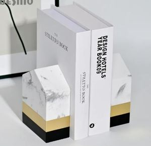Bookend White Marble Plain Bookends for <b>School</b> Office Shelves Heavy Duty Bookends for Shelves Heavy <b>Books</b> Library <b>School</b> Gift - Product Image 1