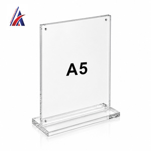 Soporte de acrílico magnético A5 para mesa, marco transparente para menú, expositor de doble cara para escritorio, el más vendido en Malasia - Product Image 1