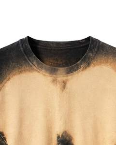 Manufacturer <b>Black</b> Beige <b>Tie</b> Dye T Shirt <b>Men</b> 100% Cotton Crew Neck Short Sleeve Vintage Wash Streetwear OEM Wholesale Tee - Product Image 4