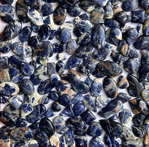 100% Sodalite naturelle pierres précieuses en vrac gros cristal pierres précieuses fabrication de bijoux approvisionnement en vrac pierre Cabochon coupe mélange forme - Product Image 5