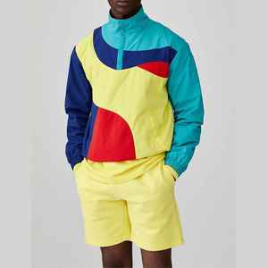 Collection 2026 – Survêtements coupe-vent respirants et confortables pour hommes – Ensemble short et veste coupe-vent personnalisé imprimé en gros pour hommes - Product Image 4